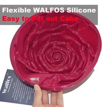 WALFOS Hrane Silikona Rose Cvet Torto Ponev za Peko Plesni 9 Palcev Mousse Torta Peko Kruha Pan Pecivo Plesni Bakeware