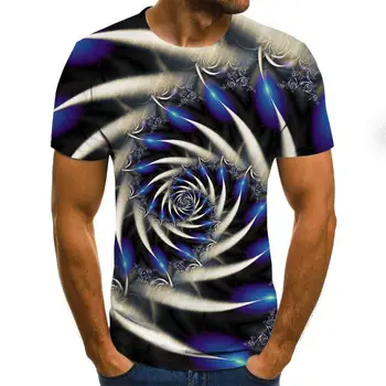 Vrtoglavica Hipnotik 3d Tee Majica za Moške Poletne majica 3D Tiskanih Tshirts Kratek Rokav Stiskanje Tshirt Moški/ženske Stranka T-shirt