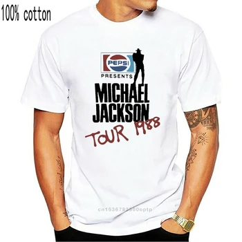 VTG - T Shirt 1988 80. Michael Jackson Bad Tour Ameriški velikost - super ponatis O-Vratu Preveliko Stil Tee Srajce Stilov