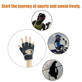 1Pair Moški/Ženske Wrist Brace Telovadnici Pol Prsta Športna Fitnes Vadba, Usposabljanje Zapestje Rokavice Anti-slip Odpornost Uteži