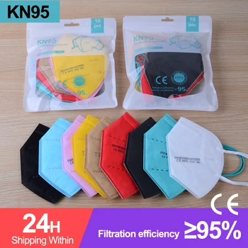 Multicolor FFP2respiratorMask KN95 Odraslih Odobren Higienskih Mask Anti-Kapljice Filter za Masko Dustproof Zaščitna KN95 Mondmaskers
