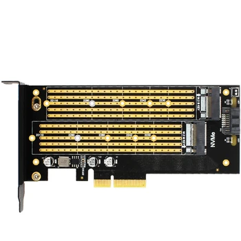 M. 2 NVMe SSD NGFF, DA PCIE X4 Adapter M, Tipke B Tipka za Dvojno Interface Card Podprite PCI Express 3.0 X4 2230-22110 Vsi Velikost M2 Pretvornik