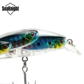SeaKnight Pisanec SK037 Fishing Lure 5Pcs/Veliko 10.2 g 78 mm 0-1.0 M Multi-ribe Pisanec Plavajoče Vabe Vaba Vaba Ribolov Reševanje
