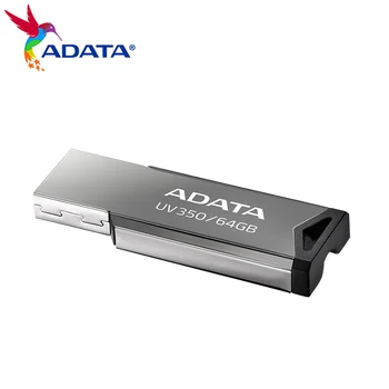 Original ADATA USB Flash Drive UV350 64GB 128GB 32GB Pero Pogon USB 3.2 Pendrive Kovinski Bliskovni Pogon za Visoke Hitrosti, U Disk za Računalnik