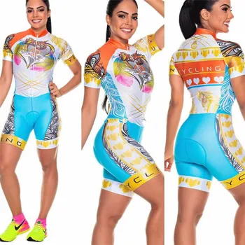 2020 Pro Team Triatlon Obleko Žensk kratek sleeve Kolesarjenje Jersey Skinsuit Jumpsuit Maillot Kolesarjenje Ropa ciclismo nastavite gel 043
