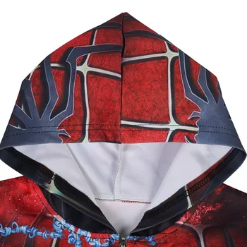 Disney Novo 3D SpiderMan Majica s Kapuco Otroci hoodies Dekleta, Fantje, Otroci Dolg Rokav poliester Oblačila Vrhovi