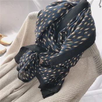 Oblikovalec leopard šal ženske zimske luksuzne blagovne znamke letnik dolgo leopard šal šal foulard femme accesorios mujer