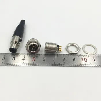 50Set Mini XLR 3 4 5 6 Pin Ženski Vtič + Moški Vtičnico Majhne XLR Audio Mikrofon Priključek MIC za Kabel Spajkanje Ravne