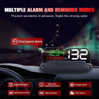 2020 Najnovejši OBD2 HUD Pripomoček Ogledalo M42 Avto Head Up Display Digitalni merilnik Hitrosti, Varnostni Alarm Vodo Temp MIN Nepravilna Koda Jasno