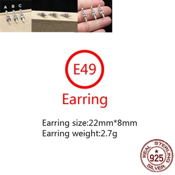E49 S925 sterling srebrni uhani sveti meč osebnosti, moda punk stil nekaj nakit darila za ljubitelje nove toplovodne
