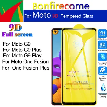 50Pcs\Veliko 9D Ukrivljen Kaljeno Steklo Za Motorola Moto G9 Igrajo Plus G9Plus G9Play Screen Protector Za Moto Eno Fusion Plus