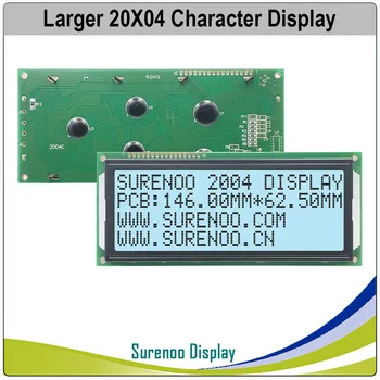 Večje 204 20X4 2004 Znak LCD Modul Zaslon LCM Modra Rumena Zelena z LED Osvetlitvijo